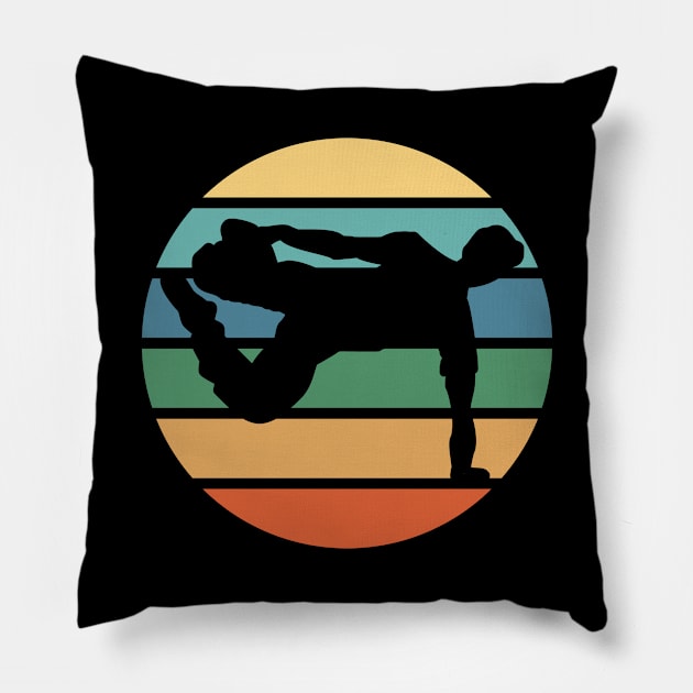 Parkour retro style Pillow by Foxxy Merch