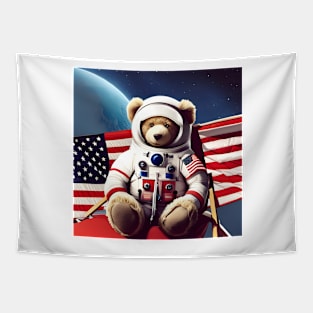 Teddy in a Space suit on the Moon Tapestry