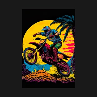 Dirt Bike With Orange moon T-Shirt