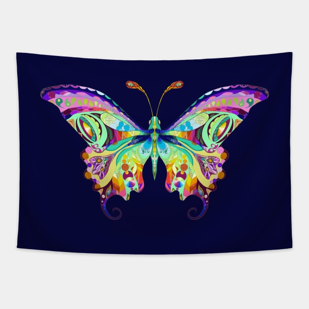 Colourful Butterfly Tapestry by Seraphine