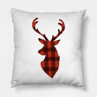 Plaid Reindeer Pillow