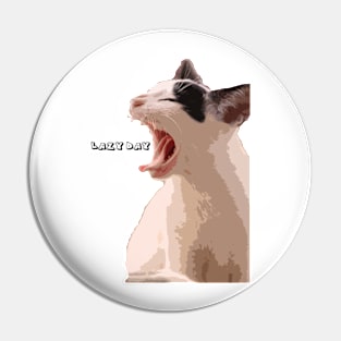 Lazy cat Pin