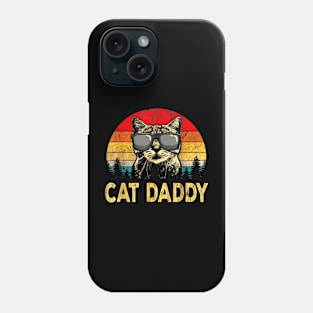 Mens Vintage Cat Daddy Funny Cat Lover Gift Cat Dad Fathers Phone Case