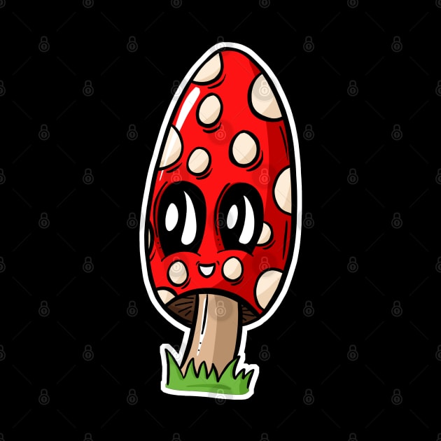 Magic Mushroom Smiling Character by Squeeb Creative