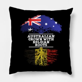 Australian Grown With Belgian Roots - Gift for Belgian With Roots From Belgium Pillow