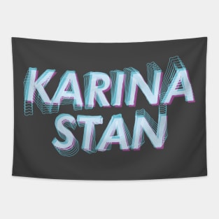 AESPA Karina stan Yoo Jimin name futuristic text glitch MY | Morcaworks Tapestry