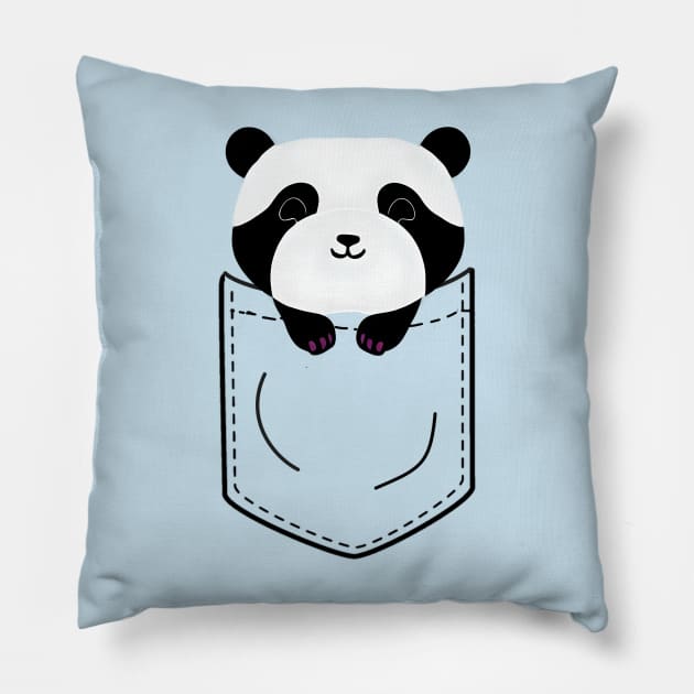 Panda in pocket Pillow by afmr.2007@gmail.com