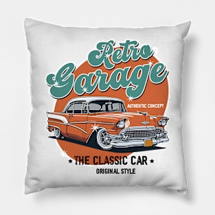 Print Classic Car Retro Pillow