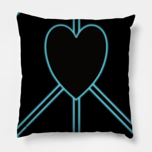 Peace and love - Neon Version Pillow