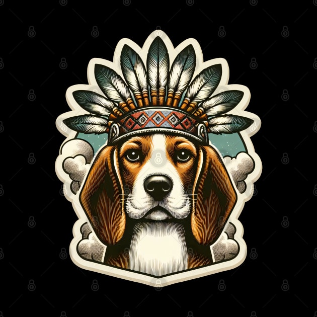 Beagle Native American by k9-tee