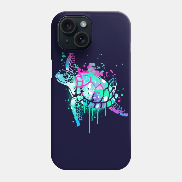 Fluo sea turtle Phone Case by NemiMakeit