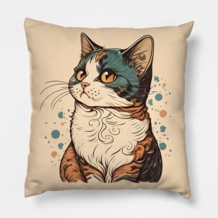 Colorful Cat Kitty Lover - Cat Lady, Cat Mom Lover Pillow