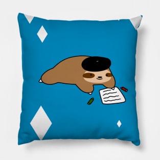 Happy Birthday - Beatnik Sloth Pillow