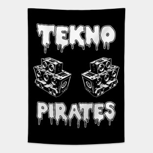 Tekno Pirates Techno Raver Soundsystem Tapestry