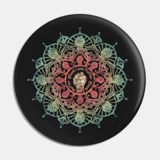 Black Lives Matter Pretty Distressed Mandala Design - colorful Pin