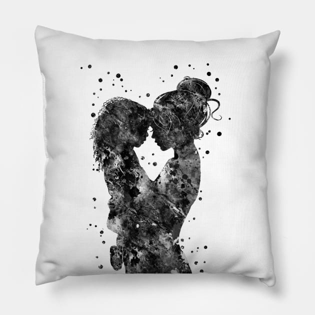 Mother and daughter Pillow by RosaliArt