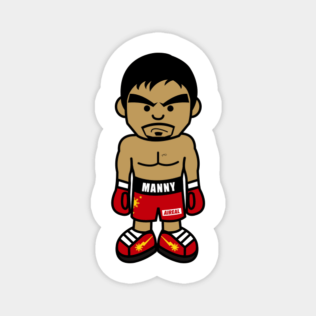 Angry Pacquiao Cartoon by AiReal Apparel Magnet by airealapparel