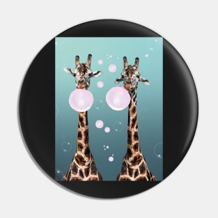 Giraffes with Bubblegum Pin