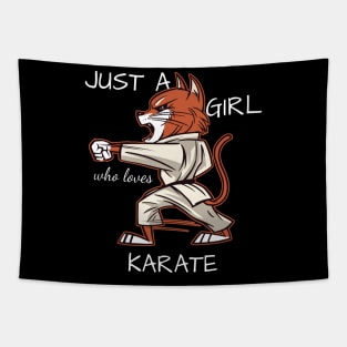 Just A Girl Who Loves Karate Tapestry