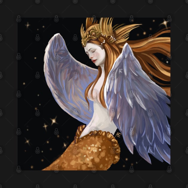 Mermaid with wings by ElizabethNspace