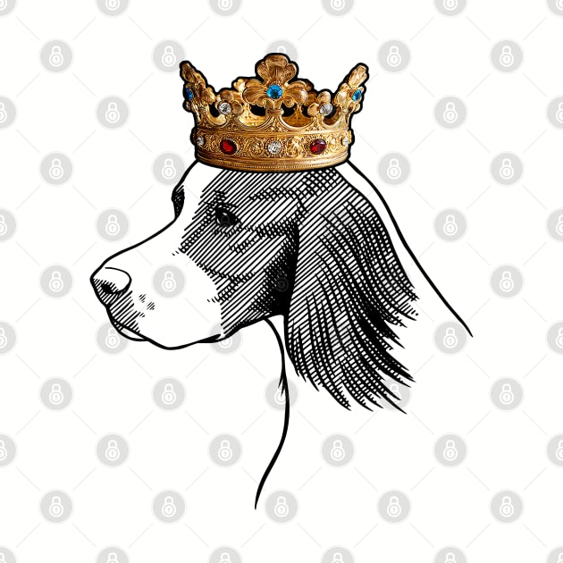 Irish Red and White Setter Dog King Queen Wearing Crown by millersye