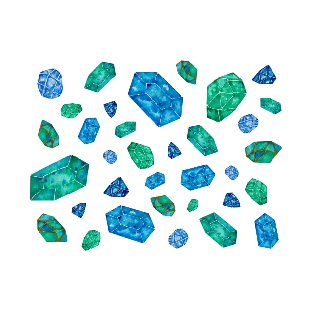 Blue gemstones pattern by Annka47