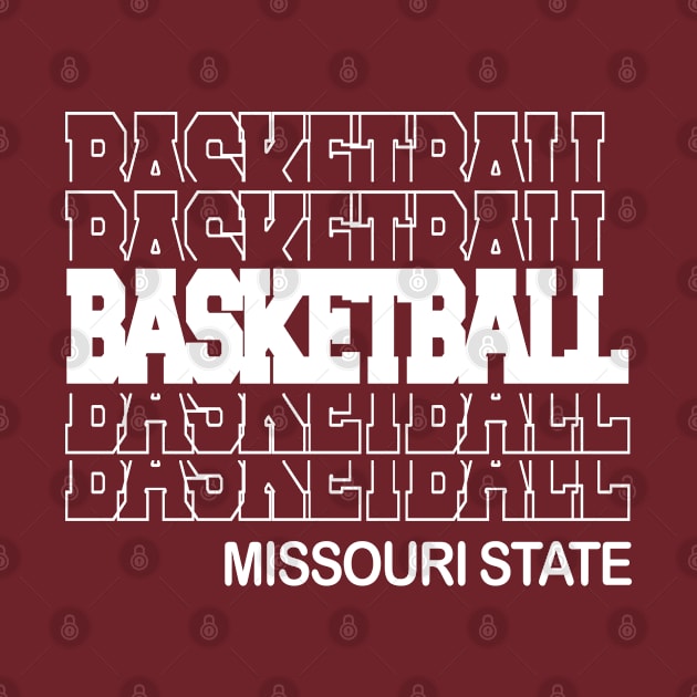 Basketball Missouri State in Modern Stacked Lettering by tropicalteesshop