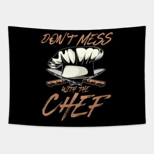 funny chef shirt Tapestry