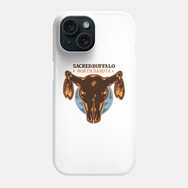 Sacred Buffalo Collection - Buffalo Skull n°5 Phone Case by Biagiode-kd