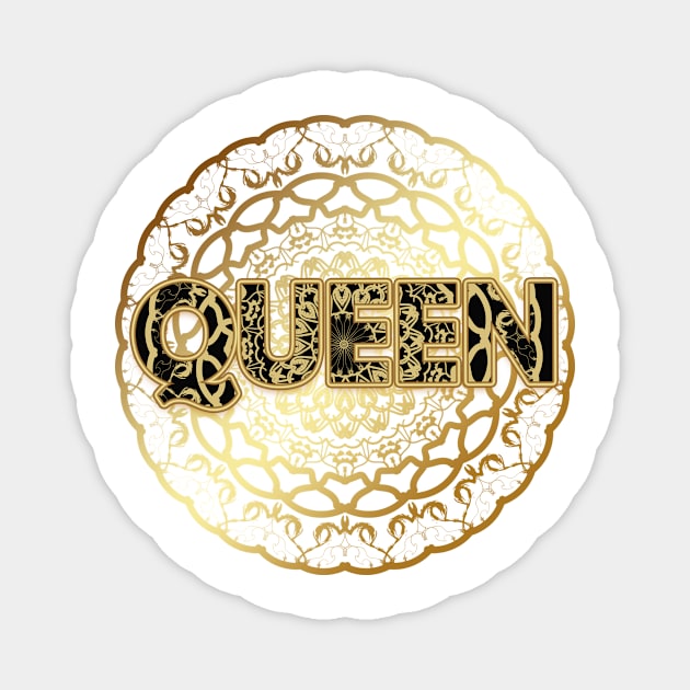 Golden Queen with amazing black touche (high quality) Magnet by Volardo