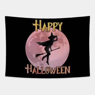 Happy Halloween - The Flying Witch Tapestry