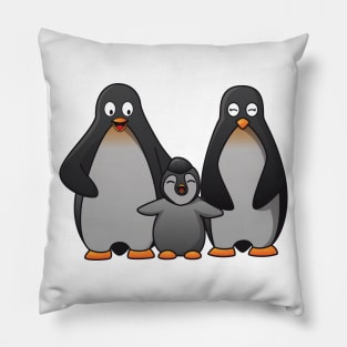 Penguins Happy Family Kawaii Cute Anime Cartoon Character Pillow