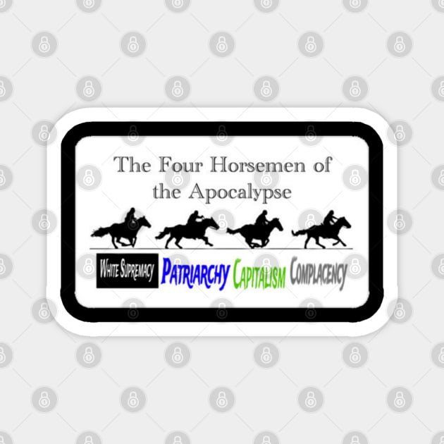 Four Horsemen of the Apocalypse - Sticker - Front Magnet by SubversiveWare