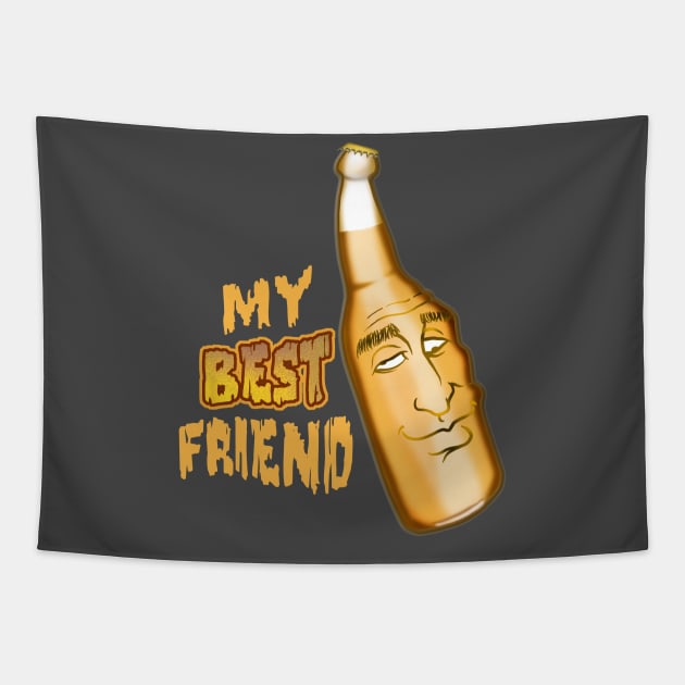 Beer- My Best Freind Tapestry by the Mad Artist