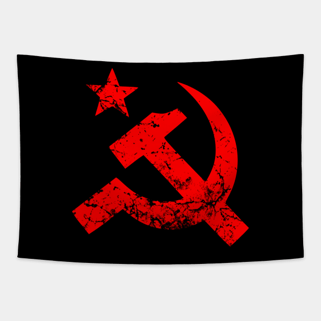 Vintage CCCP Hammer and Sickle Emblem Tapestry by Scar