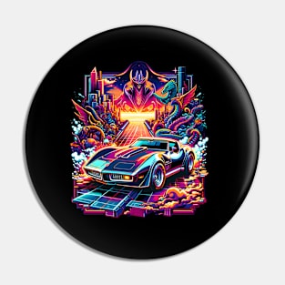 Arcade Themed Cadillac Pin