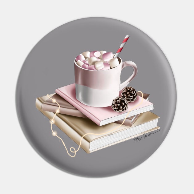 Holiday Hot Chocolate Pin by elzafoucheartist