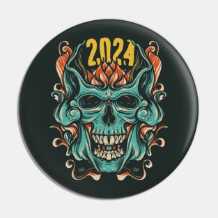 Dark New Year 2024 Pin