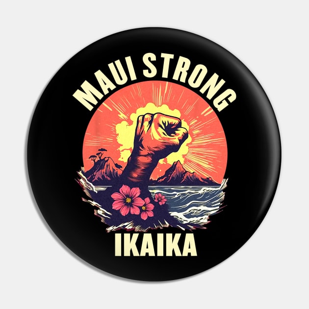 Vintage Ikaika Strong Maui Hawaii Island I Love Hawaii Pin by everetto