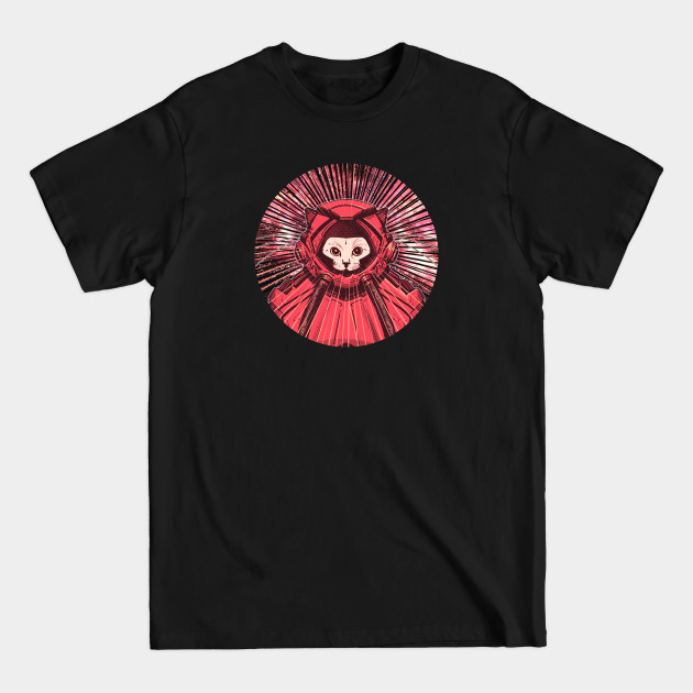 Disover SpaceCats (Red - round) - Cats - T-Shirt