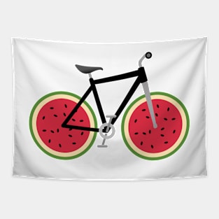 Sweet Summer Watermelon Wheels Bike Tapestry