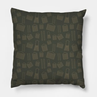 Columbus Georgia Skyline Buildings Pattern Pillow