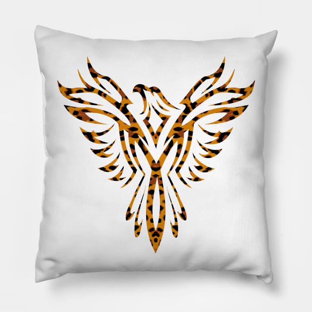 Phoenix Leopard Pillow by hudayadi