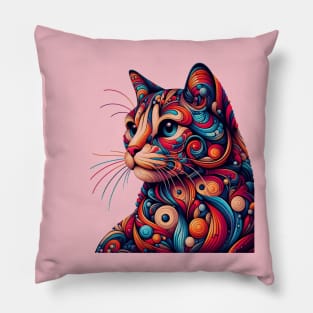 hypnotizing cat Pillow