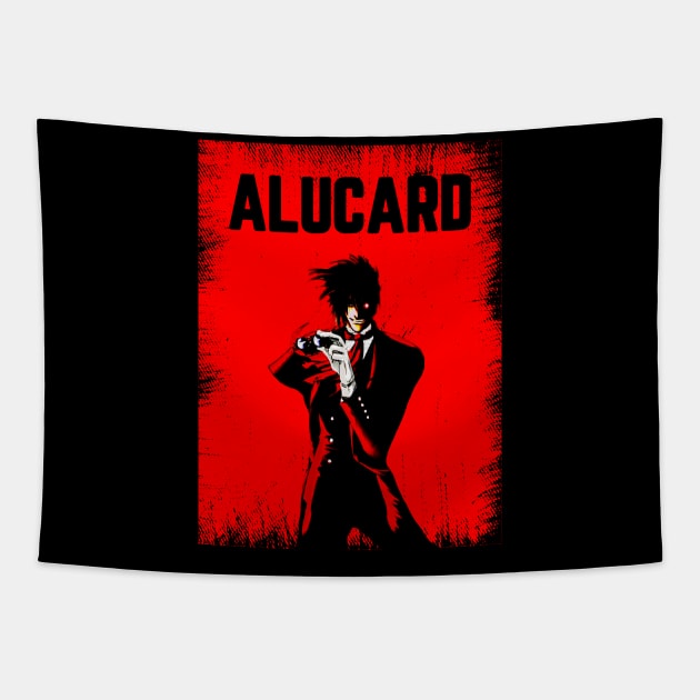 Alucard Hellsing Design Tapestry by Sanal Geek