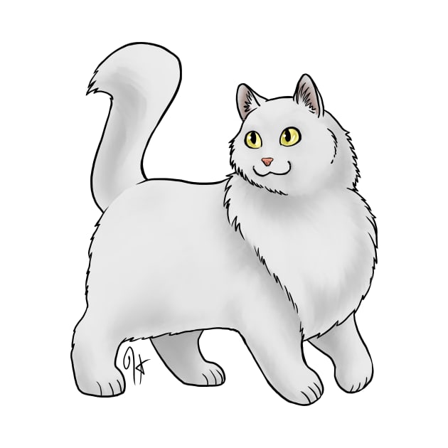 Cat - Turkish Angora - White by Jen's Dogs Custom Gifts and Designs