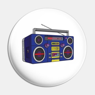 Boombox (Dark Cornflower Blue + Violet Magican Colorway) Analog / Music Pin