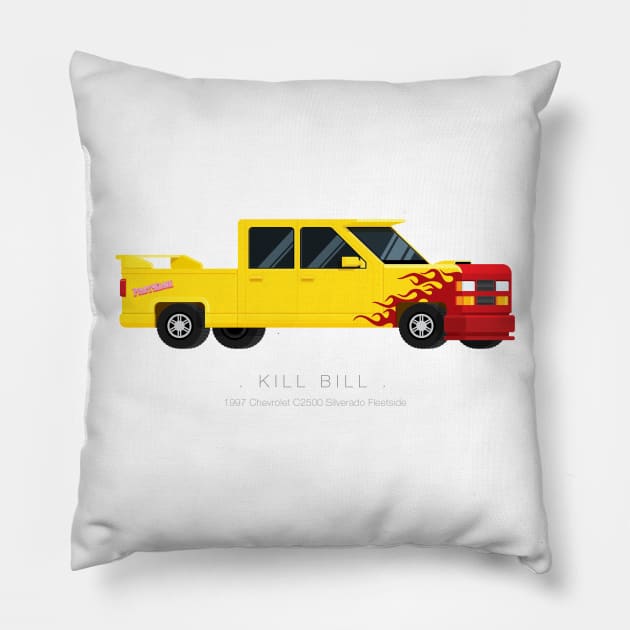 Kill Bill - Famous Cars Pillow by Fred Birchal