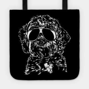 Funny Proud Doodle sunglasses cool dog Tote