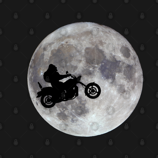 Discover Big foot, big bike and a big bright moon - Big Foot - T-Shirt